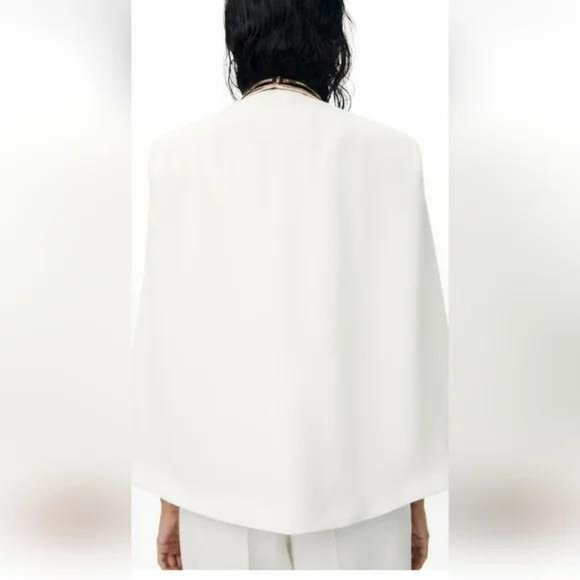 ZARA CAPE SLEEVE BLAZER - Picture 7 of 8
